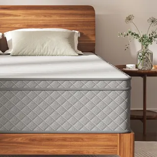 MOLPHIT 30,5 cm Doppelmatratze, 7-Zonen-0,9 m Hybrid-Doppelbett-Matratzen, Memory-Schaum-Matratze mit Taschenfederkern mit mittelfester Körperunterstützung und Druckentlastung – 135 x 190 x 30 cm