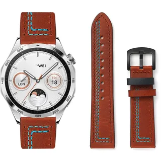 DINGK Armband für Huawei Watch GT5 Pro 46mm/ GT5 46mm Armband Leder Verstellbare Outdoor Sports Ersatzbänder Kompatibel mit Huawei Watch GT5 Pro 46mm/ GT5 46mm Armband (8)