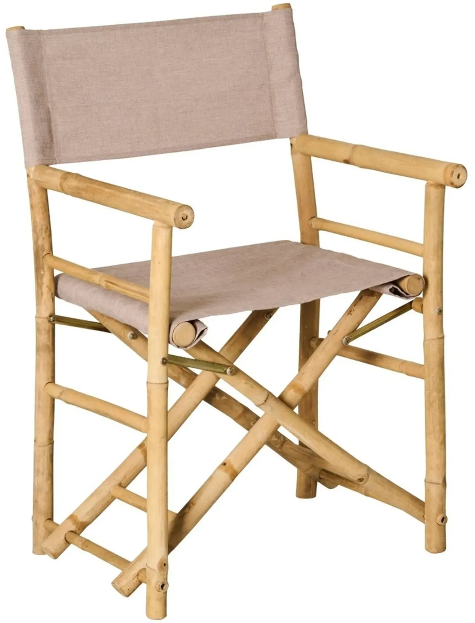 IB Laursen Regiestuhl Bambus mit Leinenstoff, B: 63,5 H: 90,5 T: 52