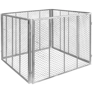 V2Aox Komposter Stahl verzinkt Kompost Kompostbehälter Kompostgitter 100 x 100 x 80 cm Garten Gitter Kompost Kompostierer