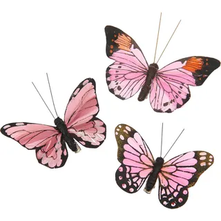 Rico Design Schmetterling, Rosatöne, 3 Stück