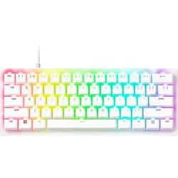 RAZER Huntsman V3 Pro Mini, Gaming Tastatur, Opto-Mechanical, Razer Analog Optical, Kabelgebunden, Snap Tap, Weiß, Weiß