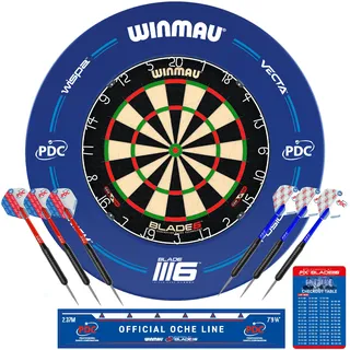 WINMAU Blade 6 Dartscheibe Set mit Dart Surround