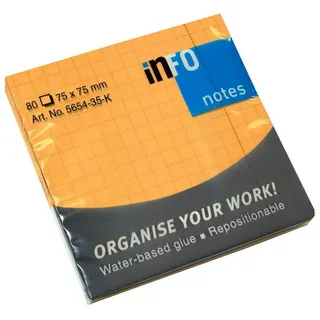 Info Haftnotizen 5654-35-K orange, 1 Block
