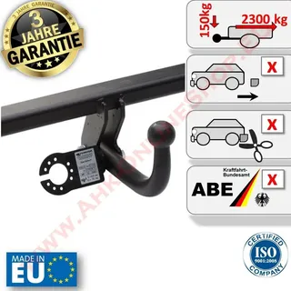 AHK LAND ROVER Freelander II Bj. 2007-2014 Anhängerkupplung AHZV Neu - schwarz, matt