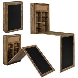 [en.casa] Kläppen mit Regal Holzfarben