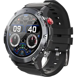 findtime Smartwatch Herren mit Blutdruckmessung Gesundheitsuhr Pulsuhr Wasserdicht 24 Sportmodi Outdoor Sportuhr Tactical Watch Military