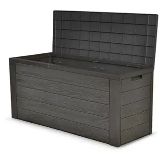 None Gartentruhe Holz Optik Auflagenbox Gartenbox Gartentruhe Auflagen Kissenbox