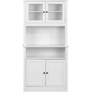 Mid.you Buffet, Weiß, Holzwerkstoff, 2 Fächer, 80x161x44 cm, Küchen, Küchenmöbel, Buffetschränke