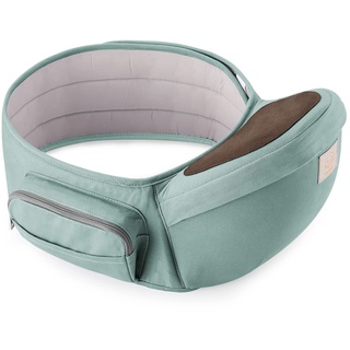 GAGAKU Baby Hüftsitz Leichte Taille Hocker 4 Tragepositionen für Kinder 0-36 Monate Neugeborenes - Hellblau