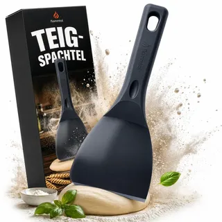 flammtal - Flexibler Teigspachtel Pizza mit Antihaftbeschichtung [10 cm] - Spülmaschinengeeigneter Pizza Spachtel - Lebensmittelechter & Hygienischer Pizzaspachtel aus Kunststoff - Pizzateig Spachtel