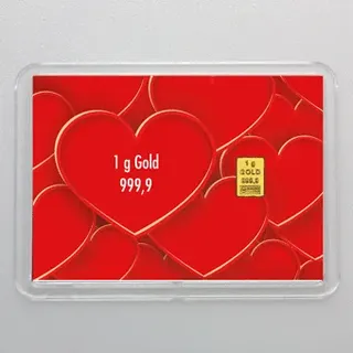 Goldbarren 1g "Alles Liebe" (Flip)