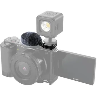 SmallRig 3526 Cold Shoe Adapter mit Windschutz für Sony ZV-E10