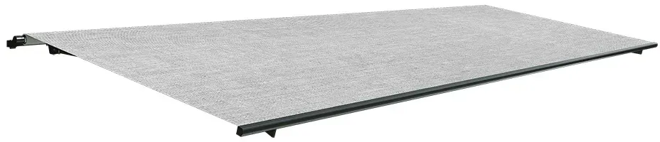 Kassettenmarkise 4 m, Modell Exklusiv, Stoff Hellgrau, ohne Volant, Kurbel-Antrieb, 1500 x 4000 mm, individuell konfigurieren