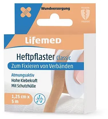 Lifemed Heftpflaster 5 m x 1,25 cm hautfarben "Classic" 120 Stück