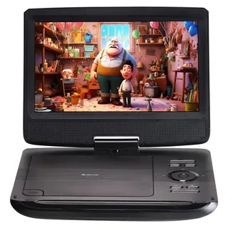 Denver MT-1097 Tragbarer DVD-Player 25.4cm 10 Zoll EEK: C (A - G) Akkubetrieb, inkl. 12V Kfz-Anschlusskabel Schwarz