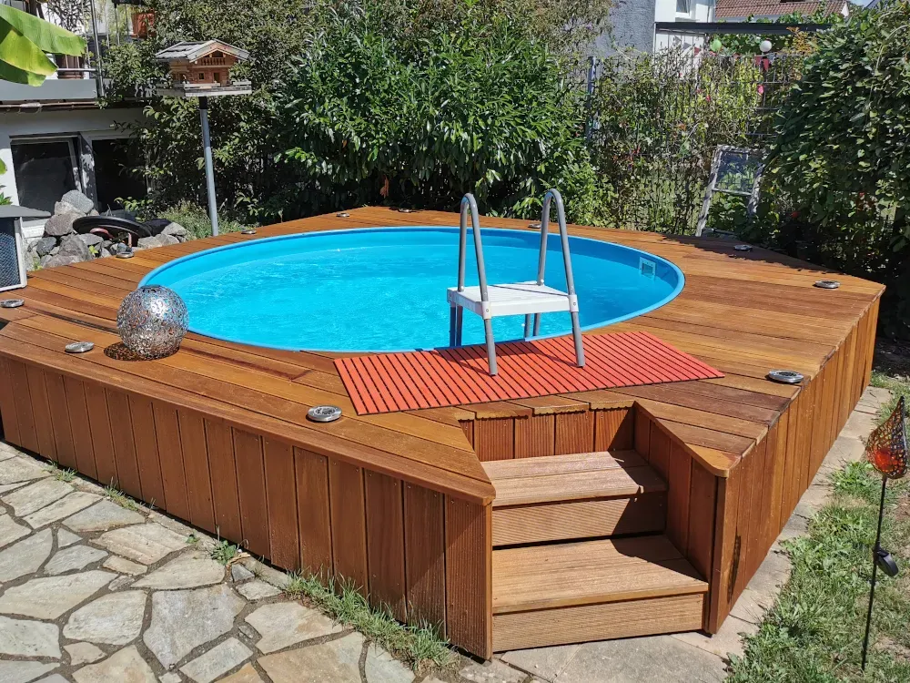 Bangkirai Terrassendielen, 25x145 mm, KD, grob/fein T7, *Standard*