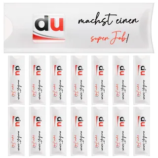 Namalu 15 Stück Mitarbeiter Geschenk du Machst Einen Super Job Schokoriegel Hülle Kompatibel mit Duplo Schokolade Filz Verpackung Danke Team Geschenk für Kollegen, ohne Schokolade(Weiß)