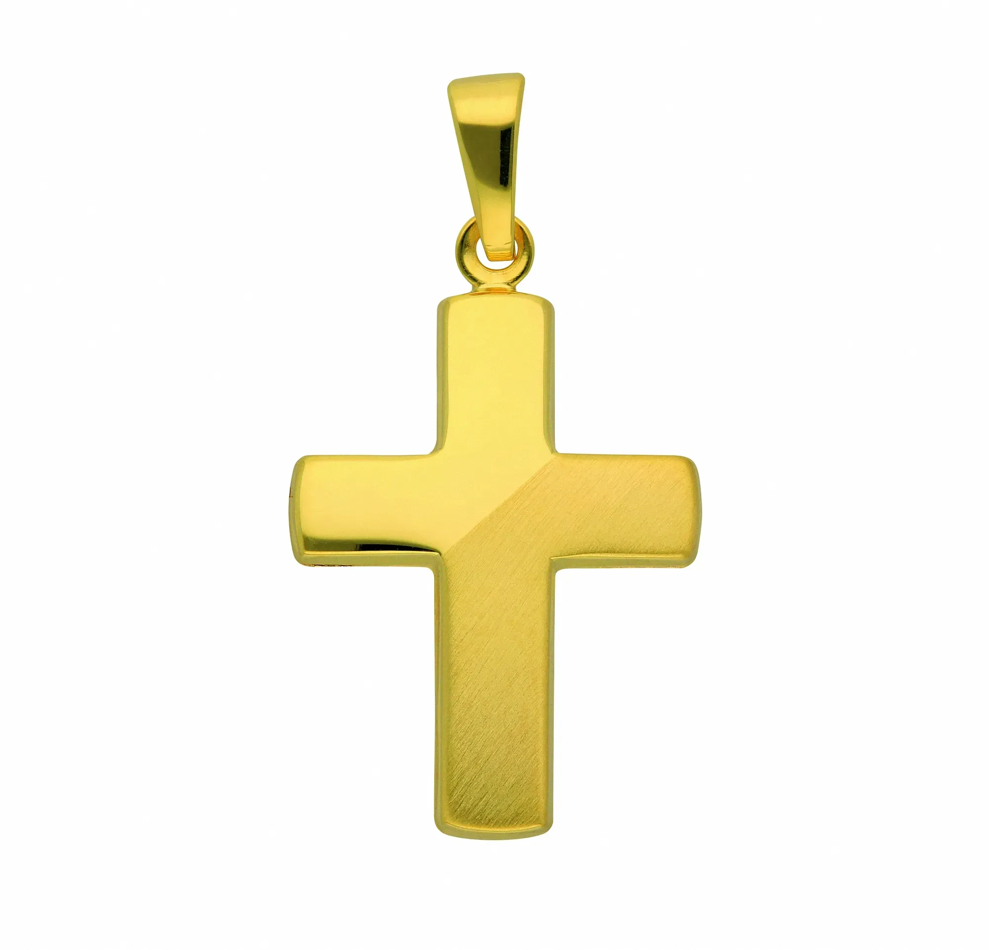 Kettenanhänger ADELIA ́S "Kreuzanhänger 585 Gold ( 14K )", gold, Schmuckanhänger, Damen, Gold, Kettenanhänger, Goldanhänger Kreuz