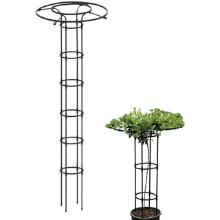 210cm Garten Rankhilfe Metall Ranksäule Für Kletterpflanzen Pflanzen Rankhilfe Blumen Rosen Kletterhilfe Wetterfest Garten Rankgitter Tomatenkäfig Pflanzenstütze Obelisk Für Pflanzen,Tomaten, Rosen