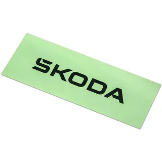 Skoda 6U0087703BF Aufkleber 150x55mm Logo Sticker Schriftzug, grün
