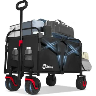 Sekey Bollerwagen Faltbar XXL 200 kg schwarz