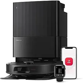 Roborock QV 35A Staubsauger Roboter mit Wischfunktion&Hebarem Wischmopp 8.000pa (Upgrade von Qrevo/Qrevo Plus),Anti-Verfilzungsbürste, All-in-One ... - Schwarz