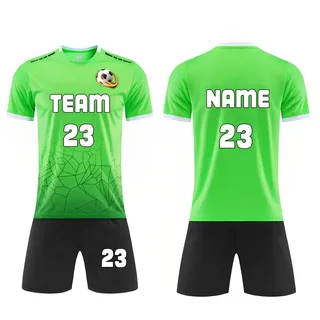 Personifizieren Fussball Trikot - Kinder Erwachsene Hemd & Kurze Set - Benutzerdefiniert Trikot Jeder Name Nummer Team Logo fußball Geschenke für Jungs
