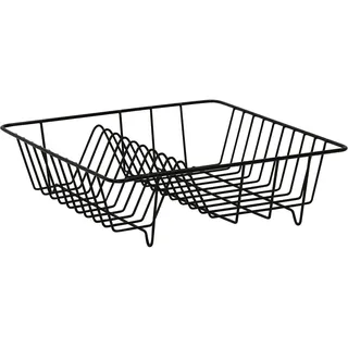 Testrut 5x axentia Geschirrabtropfkorb, Abtropfgestell, schwarz
