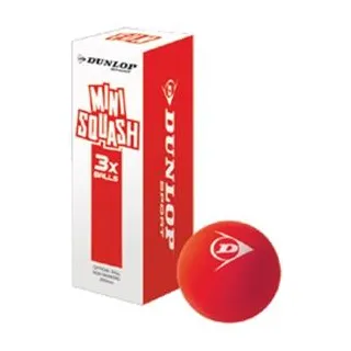 Squashball - Dunlop FUN MINI ROT 3 Stk.