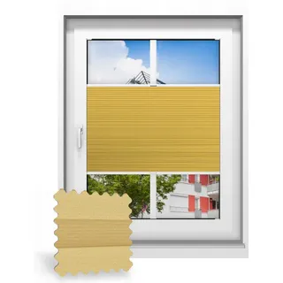 Wabenplissee nach Maß, Gelborange 707150, 50 x 80 cm, Wabenplissees individuell maßangefertigt