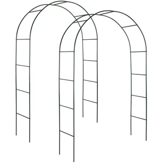 Tectake tectake® Rosenbogen, aus Stahl, stabiler Halt, 140 x 40 x 240 cm