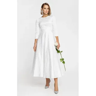 MATSOUR'I Brautkleid Alyzee Jacquard mit Reliefoberfläche weiß M