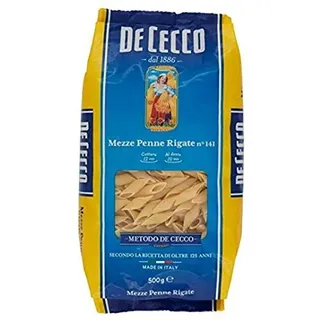 10x Pasta De Cecco 100% Italienisch Mezze Penne Rigate n. 141 Nudeln 500g