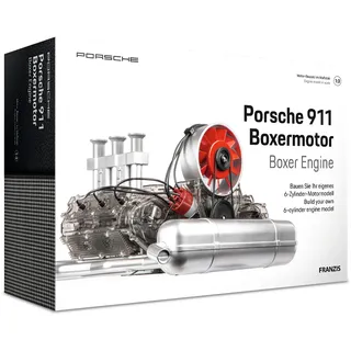 Franzis 67224 - Porsche 911 Boxermotor. 290-Teile-Bausatz, transparentes Funktionsmodell, bewegliche Kurbelwelle, Kolben und Ventile, inkl. reich bibldertem Handbuch