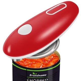 Elektrischer Dosenöffner,Glatter Kante,One Touch Dosenöffner,Tragbar, Kabellos,Ohne Scharfe Kanten,für Küchenchefs,Kinder und Senioren mit Arthritis(Rot)