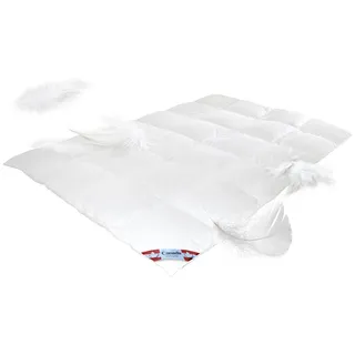 Canada Daunenbettdecke Mega Preis Canada Daunendecke Übergangsdecke, weich, leicht, trockenes Schlafklima, Qualität Klasse 1 155 cm x 220 cm
