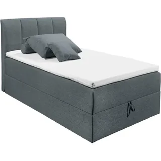 ed exciting design Polsterbett Granada 2 120 x 200 cm Stoff Grau Anthrazit