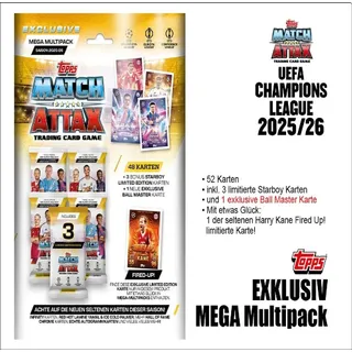 Topps Match Attax Champions League 2025/26 | 1x EXKLUSIV MEGA MULTIPACK