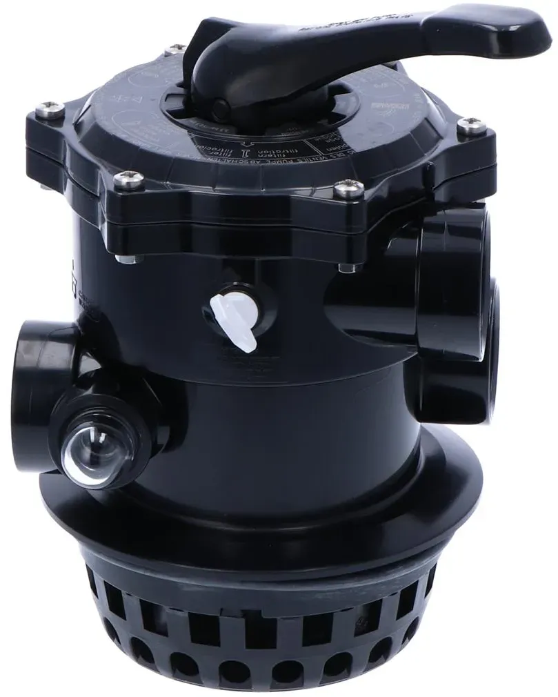 Praher 6-Wege Ventil Top Mount 12-s schwarz Gewinde mit Klemmring