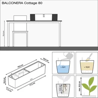 80 Komplettset 80 x 19 x 19 cm sandbraun