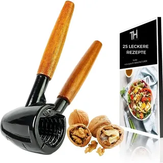Odipie Thiru Nussknacker mit edlem Holzgriff - für Walnüsse - Knacken ohne Kernzerquetschung – Basic Holzgriff)
