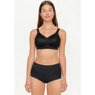 Minimizer-BH London I Damen-BHS mit Minimizer Schnittform, verkleinert die Brüste optisch I Gemoldete Cups, breite Träger I schwarz 90
