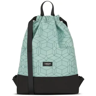 LARKSON Turnbeutel Damen & Herren Mint - No 7 - Rucksack Damen für Sport und Festival - Beutel Rucksack Klein mit Innentasche - Außentasche für Schnellzugriff - Einheitsgröße