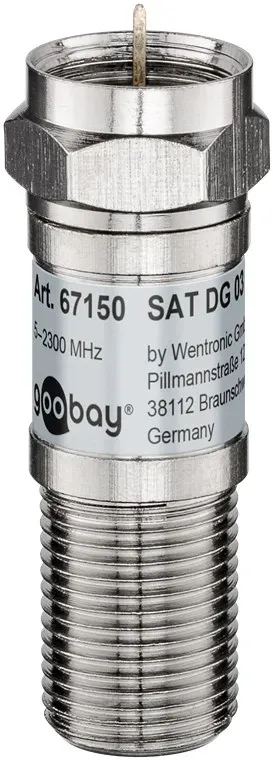 Goobay SAT Dämpfungsglied 3 dB - F-Stecker > F-Buchse