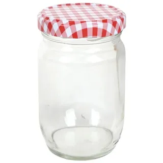 Buri Einmachglas 720ml Vorratsglas Einweckglas Konservenglas Schraubdeckel kariert