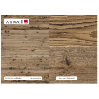 winwall Duschrückwand Duschrückwände ALU-Verbundplatte Dekor: Altholz Planken, (1-tlg), Wandverkleidung aus Alu braun 19 cm x 27 cm