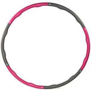 Sporttrend 24 Sporttrend 24® Gymnastikreifen 1,2 kg, 1,5 kg, 1,8 kg | Gewichtsreifen, Bauchmuskeltraining, Fitness, Abnehmbare Segmente (Grau-Pink, 1,2 kg)