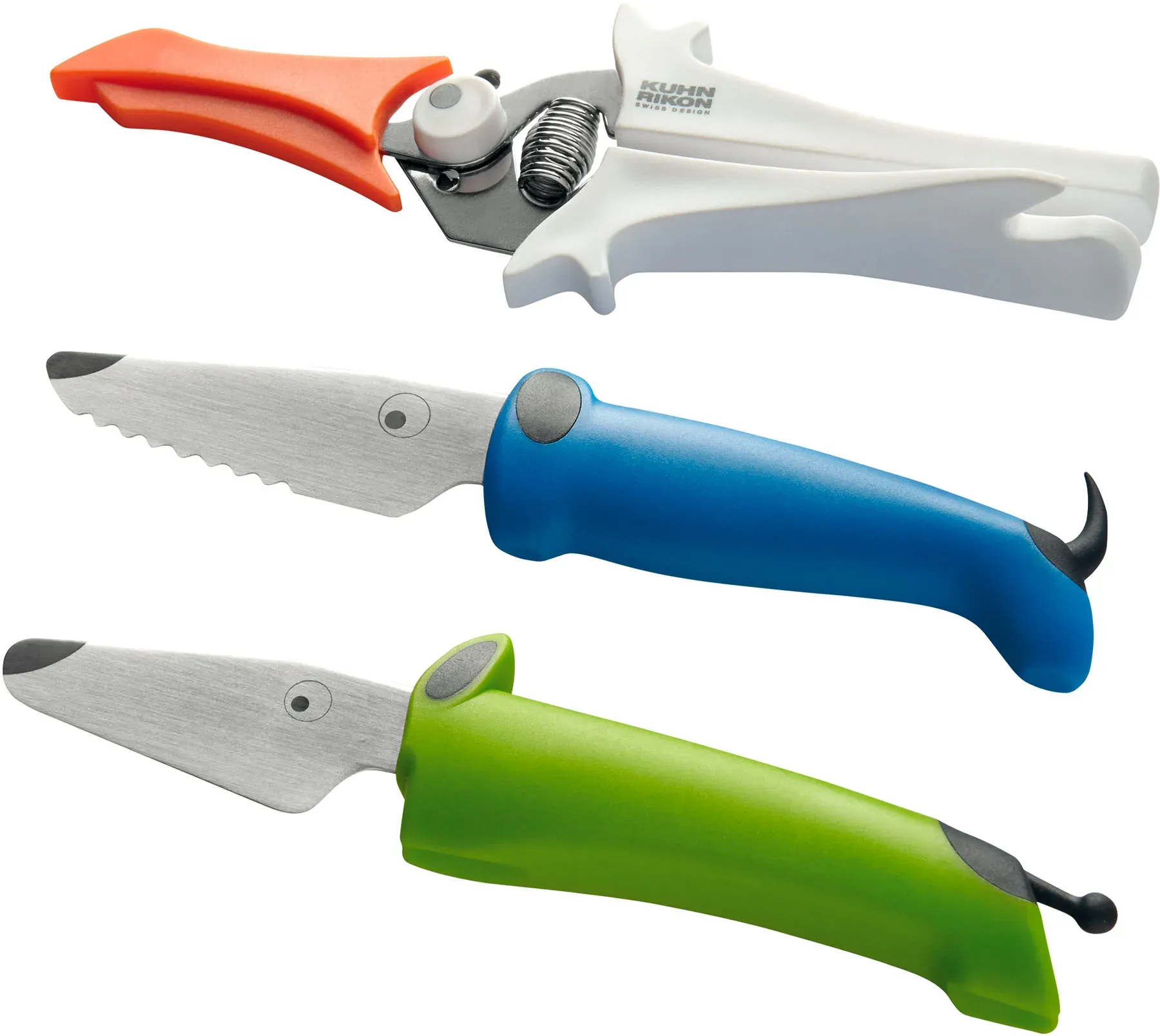 KUHN RIKON kinderkitchen Messerset für Kinder 3-teilig grün-blau