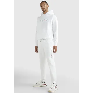 Tommy Hilfiger Jogginganzug TOMMY HILFIGER "HILFIGER NEW YORK TRACKSUIT", Herren, Gr. XXXL, weiß, Sweatware, Obermaterial: 63% Baumwolle, 37% Polyester, unifarben, casual, regular fit, Sportanzüge, im 2-teiligen Set